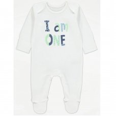 GX502: Baby "I AM ONE" Sleepsuit  (0-12 Months)